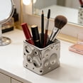 thumbnail image 1 of Cheese Pencil Holder, Ceramics Cheese Pen Holder for Desk Cute Pencil Holders Cup Organizer Makeup Brush Holder Stationery Fork Spoon Storage,3.15X3.15 in （Silver）, 1 of 6