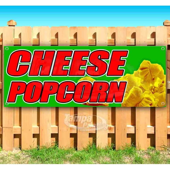 Cheese Popcorn 13 oz Vinyl Banner With Metal Grommets