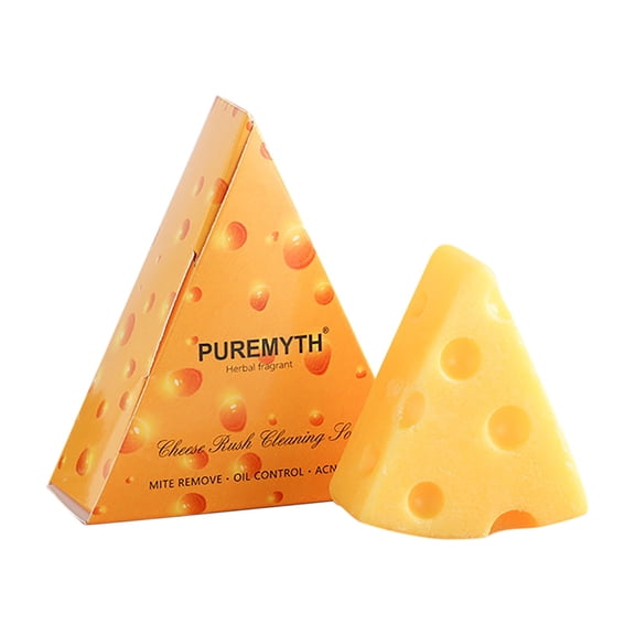 Cheese Pulling Soap Bar For Face Washing Oil Control & Hydrating Natural Handmade Cleansing For Oily Skin 75G Plastic Container