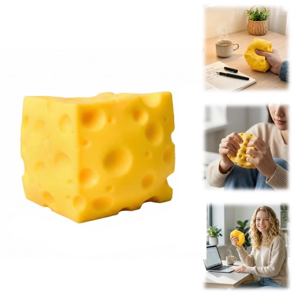 Cheese Shape Squeeze Stress Balls Fidget Toys for Adults Sensory Toys Stress Relief Gifts Party Favors