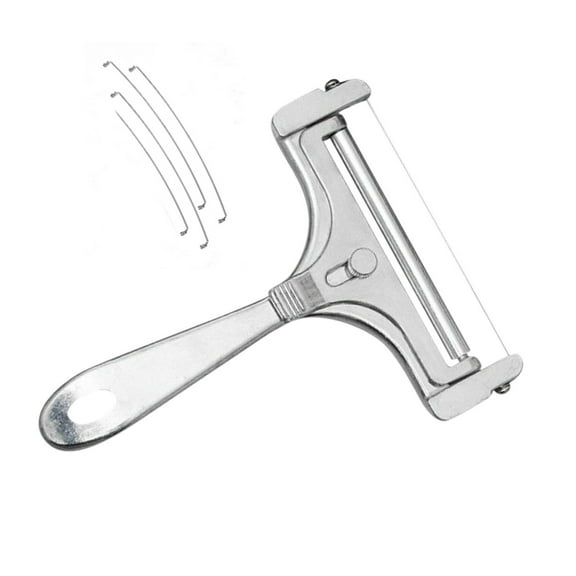 Cheese Shaver Adjustable Thickness Cheese Slicer - Stainless Steel Cheese Cutter with Ergonomic Handle for Hard Cheese Cheddar - Kitchen Gadget Cheese Chipper for Appetizers Sandwiches - Hand Wash