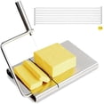 thumbnail image 1 of Cheese Slicer with 9 Replacement Wires, Heavy-Duty Stainless Steel Cheese Cutter Board, for Block Cheese, Dishwasher Safe$$Home Decor, Kitchen, & Other, 1 of 6