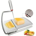thumbnail image 1 of Cheese Slicer Cutter for Block Cheese,Multifunctional Stainless Steel Slicer With Blade,Cheese Cutter Board with Accurate Size Scale for Cheese Butter Vegetables, 1 of 7