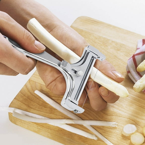 Cheese Slicer,Food Cutter for Butter, Bread and Vegetables,Available in Glossy Silver and Textured Frosted Silver,Easy-to-Clean,Tool Kitchen