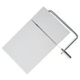 thumbnail image 1 of Cheese Slicer Stainless Steel Wire Cutter for Block Cheeses Marble Board Mozzarella Parmesan Butter Cutting Tool Easy to Clean Non-Slip Kitchen Gadget-White, 1 of 8
