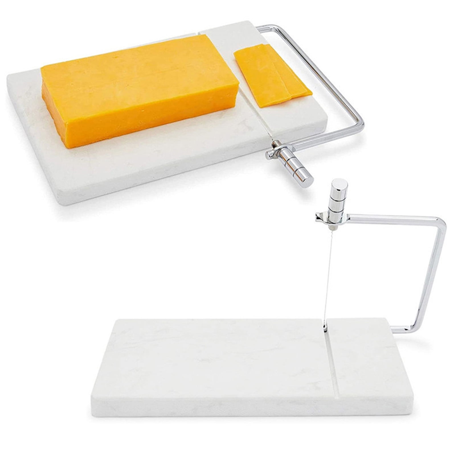 Cheese Slicer Stainless Steel Wire Cutter for Block Cheeses Marble ...