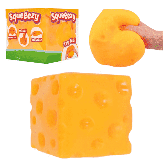 Cheese Squishy, Slow Rising Squishing Butter Stick - Realistic Slow Rising Food Fidget for Stress Relief & Anxiety Relaxation, 1.6-Inch
