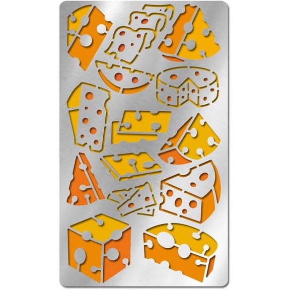 Cheese Stainless Steel Templates Metal Cake Stencils Food Notes Painting Stencil Reusable Craft Stencils