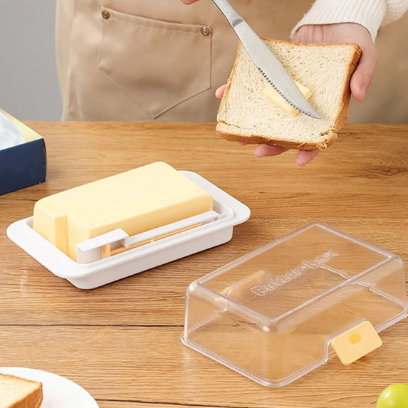 Cheese Storage Container with Divider Lid for Slicing and Cutting ...