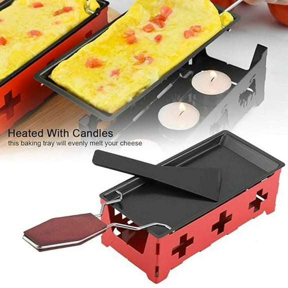 ,Cheese Stove Set,Portable Non-Stick Cheese Baking Tray Stove Set,Home Kitchen Grilling Tools with Spatula