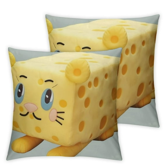 Cheese Stuffed Toys - Food Bread Plush Pillow - Room Decor Holiday Birthday for Kids Boys Girls (Medium)