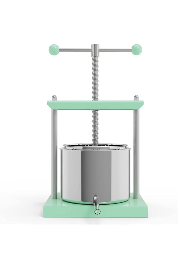 Cheese Tincture Herb Fruit Wine Manual Press - 1.6 Gallon Stainless Steel Barrels Press Machine for Juice, Vegetable,Wine,Olive Oil