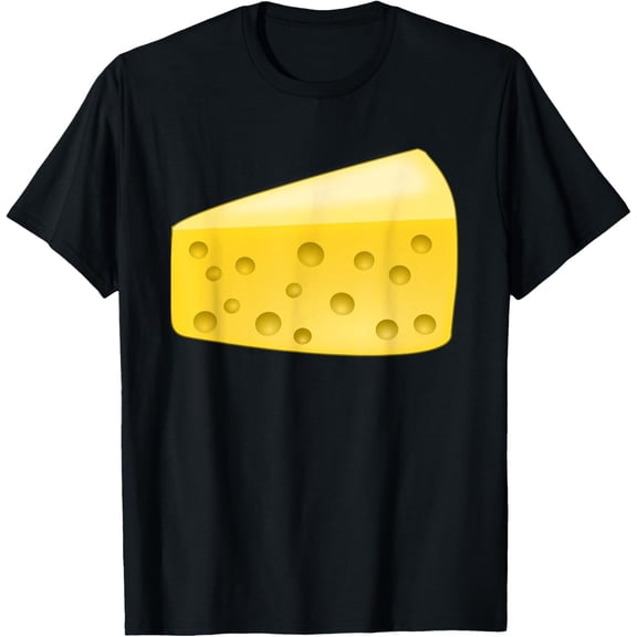 Cheese Wedge Costume T-Shirt Matching Pair with Wine Costume T-Shirt men and women can wear, black, white, gifts