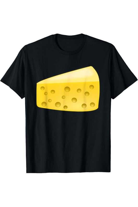 Cheese Wedge Costume T-Shirt Matching Pair with Wine Costume T-Shirt men and women can wear, black, white, gifts