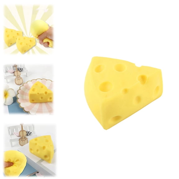 Cheese-shaped soft toys with fragrances, toys that slowly expand to relieve stress, soft sensory toys suitable for all ages, portable toys for home office and travel to alleviate anxiety.
