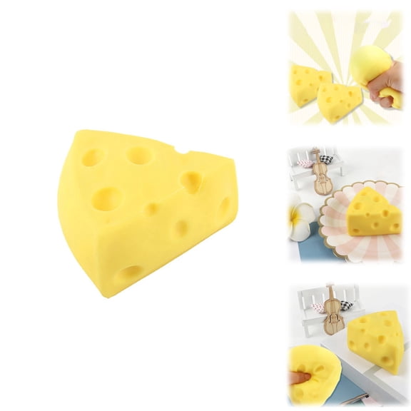 Cheese-shaped soft toys with fragrances, toys that slowly expand to relieve stress, soft sensory toys suitable for all ages, portable toys for home office and travel to alleviate anxiety.