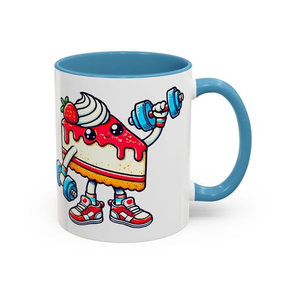 CheeseC1Ake Fitness Mug, Cute Dessert Lifting Weigh Design, Gym Motivation Gift for Foodies, Athletes, Trainers, Workout Lovers,M1en WoM1en