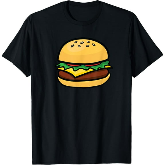 Cheeseburger Emoticon Hamburger Cheese BBQ T-Shirt