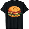 thumbnail image 1 of Cheeseburger Fast Food Burger Lovers T-Shirt Unisex S-5XL Hot Trending Shirt, Vintage Birthday Gift, 1 of 3