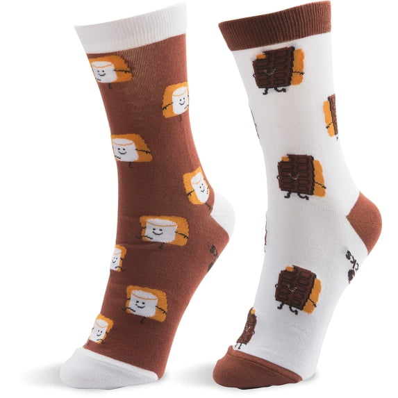 Cheeseburger & French Fries Opposite Colored Complimentary Socks