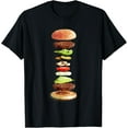 thumbnail image 1 of Cheeseburger Hamburger National Burger Day T-Shirt100% cotton short-sleeved shirt for both men and women, 1 of 6