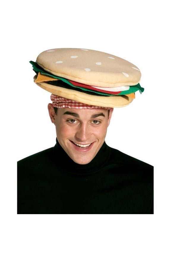Cheeseburger Hat Adult Halloween Accessory