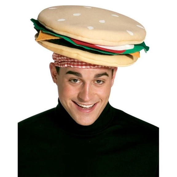 Cheeseburger Hat Adult Halloween Accessory