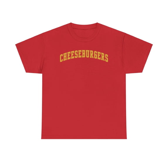 Cheeseburger Shirt Gifts Tshirt Crew Neck Short Sleeve