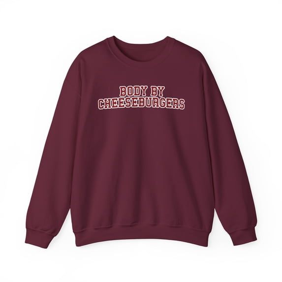 Cheeseburger Sweatshirt Gifts Crew Neck Shirt Long Sleeve Unisex