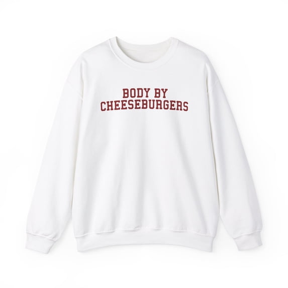 Cheeseburger Sweatshirt Gifts Crew Neck Shirt Long Sleeve Unisex