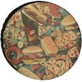 thumbnail image 1 of Cheeseburgers Hot Dogs PizzaOxford Cloth Tire Covers Can Easily Cope with Daily Life and Outdoor, 1 of 10