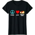 thumbnail image 1 of Cheesecake Peace Love Cheese Cake Dessert Sweets Bakery T-Shirt, 1 of 4