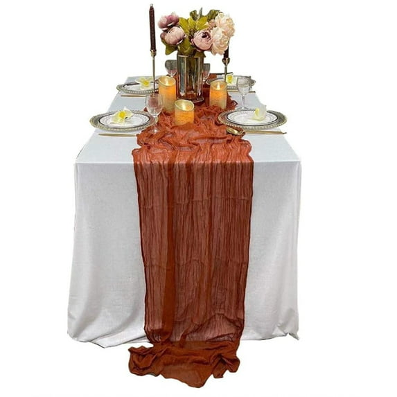 Cheesecloth Gauze Table Runner,Wedding Decor Arch Draping,Gauze Event Centerpiece Runner90*300cm