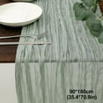 thumbnail image 1 of Cheesecloth Spring Table Runner Sage Green for Baby Shower Bridal Wedding Decoration Gauze Rustic Table Runner for Party First Communion Centerpiece Engagement, 1 of 2