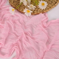 Cheesecloth Table Runner, 13Ft Pink Long Cheese Cloth Boho Gauze Table Runner for Wedding Bridal Baby Shower Birthday Holiday Party Sheer Table Decorations,1 Pcs