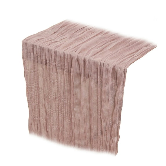 Cheesecloth Table Runner Boho Gauze Rustic Table Cloth Decor 35.43x70.86 Inch Dusty Pink Sheer Runner for Wedding Bridal Shower Birthday Party Farmhouse Decorations