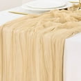thumbnail image 1 of Cheesecloth Table Runner Cozival Cheesecloth Table Runner, 10Ft Boho Rustic Black Cheese Cloth Runner for Wedding, Easter, and Party Decoration, Gauze Fabric Table Decor, Rustic Gauze Fabric, Khaki, 1 of 6