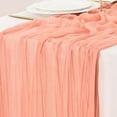 thumbnail image 1 of Cheesecloth Table Runner Cozival Cheesecloth Table Runner - 10Ft Fabric for Wedding Decor | Wrinkled Rustic Tablecloth with Flowy Texture - Perfect for Farmhouse & Holiday Dining Settings, Pink, 1 of 5