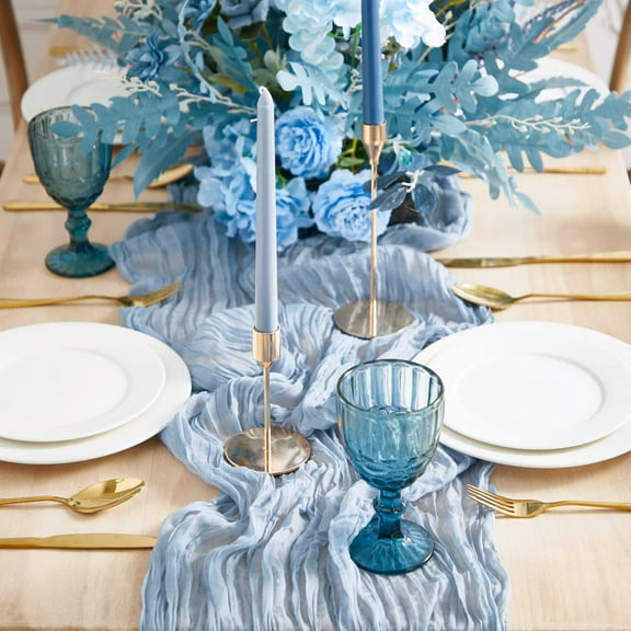 Cheesecloth Table Runner Gauze Table Runner for Boho, Rustic Wedding Arch, Baby Shower Decorations Birthday Party Valentine's Day, 9.8FT