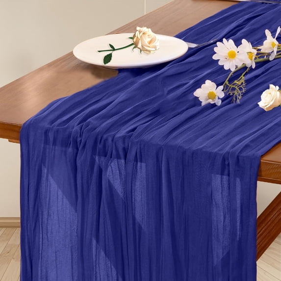 Cheesecloth Table Runner Mothers Day Boho Rustic Gauze Dusty Pink Spring 120 inch 10FT Cheese Cloth Runner for Wedding Party Baby Shower Birthday Home Decor Holiday Decorations