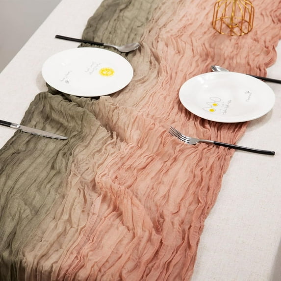 Cheesecloth Table Runners Gauze Table Runners Boho Wedding Decor Rustic Sheer Table Runner for Wedding Table Baby Bridal Shower Birthday Party Decorations