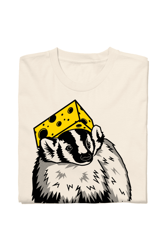 Cheesehead Badger Graphic Tee TShirt Gift
