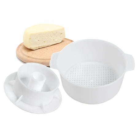 Cheesemaking Kit Butter Punched ?heese Mold Press Strainer Cheese With Follower Piston 1.2 L - Tofu Press Mold Cheese Making Kit Machine – Cheese Set for Press - Paneer Maker - Cheesemaking Supplies
