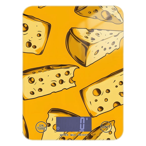 Cheeses Full Food Scale Digital Kitchen Scale Waterproof Tempered Glass Tare Function 11 lb for Baking Cooking Meal Prep