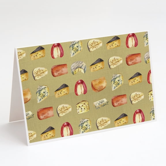 Cheeses Greeting Cards and Envelopes Pack of 8