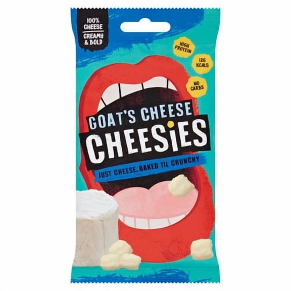 Cheesies Goats Cheese Crunchy Popped Cheese 20g, British Import (Pack of 6)