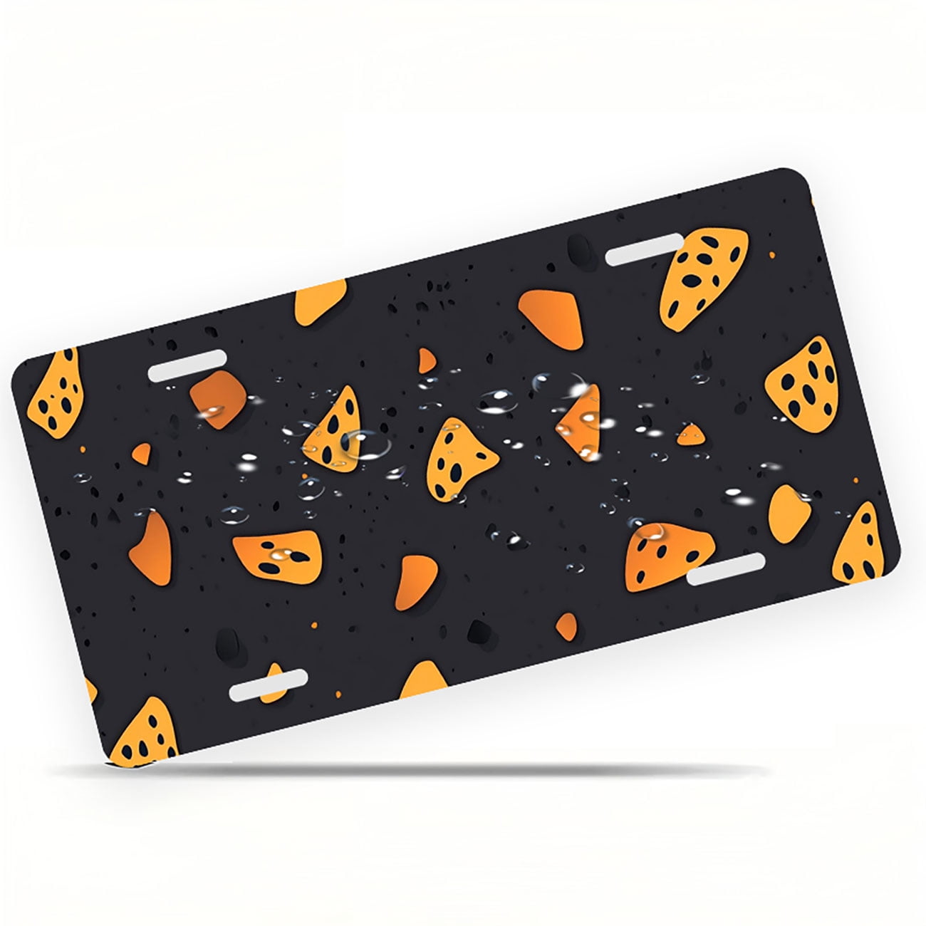 Cheesy Pattern Funny Personalized License Plate Rust-proof Stainless ...