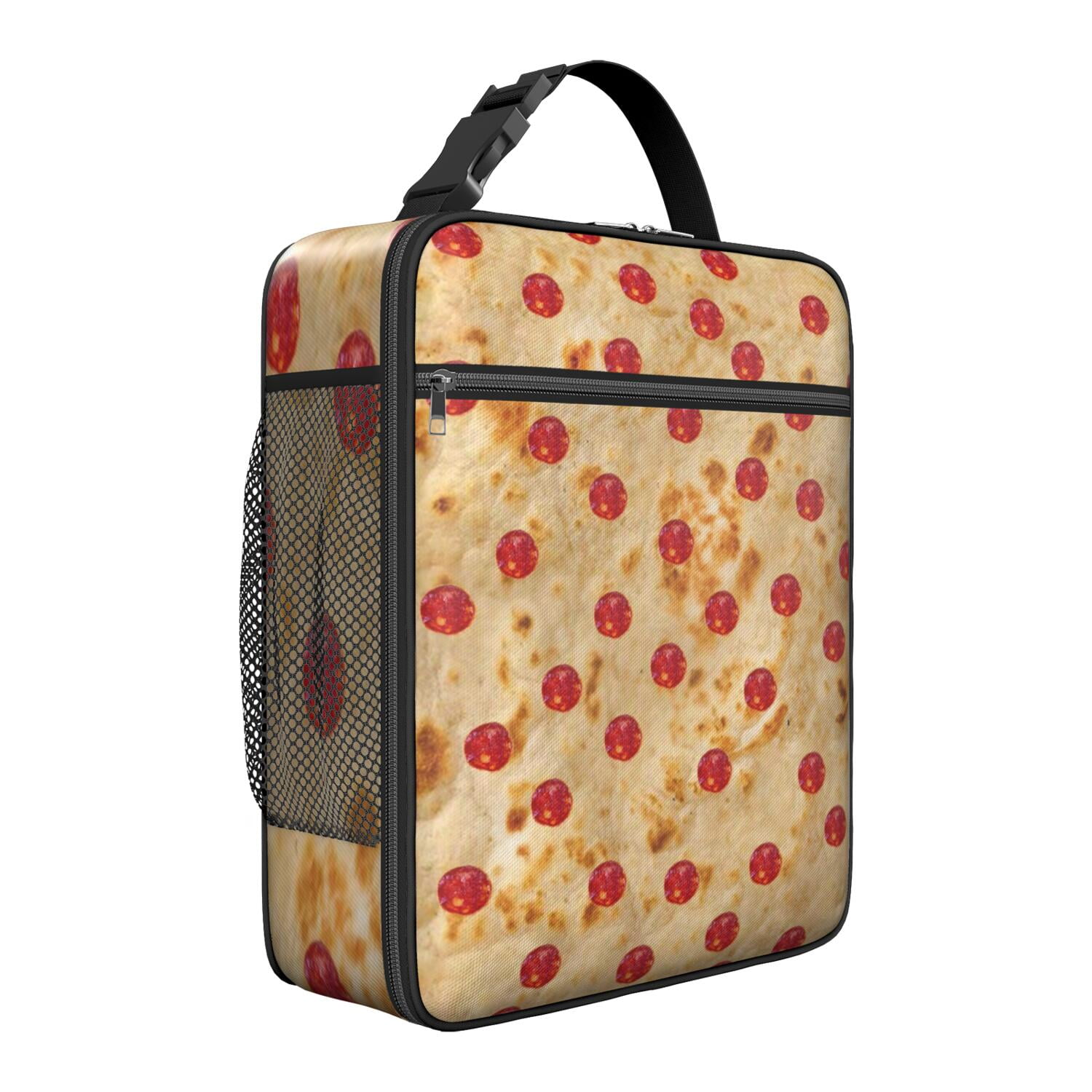 Cheesy Pizza Pattern Insulated Lunch Bag – Funny Italian Food 