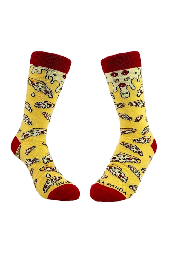 Cheesy Pizza Pattern Socks from the Sock Panda (Adult Small - Shoe Sizes 2-5)