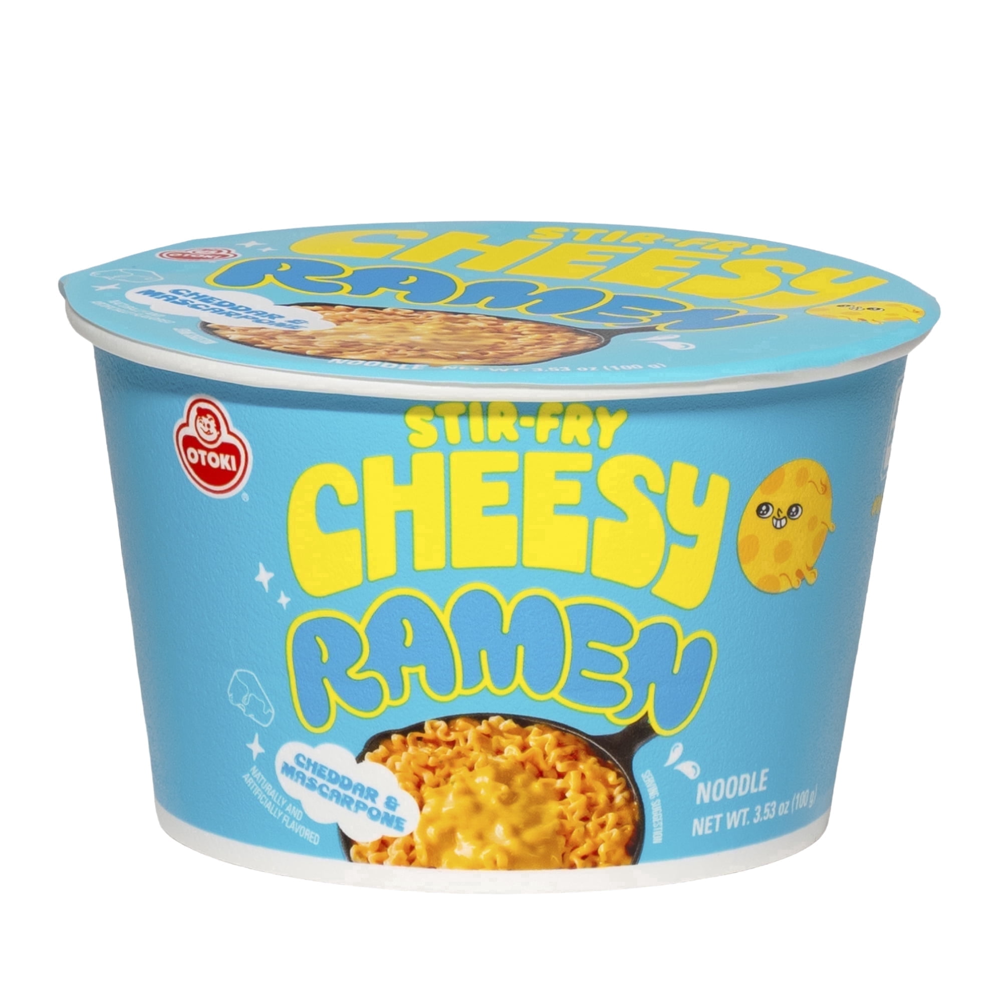 Cheesy Stir-Fry Ramen Bowl (Pack of 6) – Cheddar & Mascarpone Flavor | Creamy & Savory Korean Instant Noodles | 3.53 oz